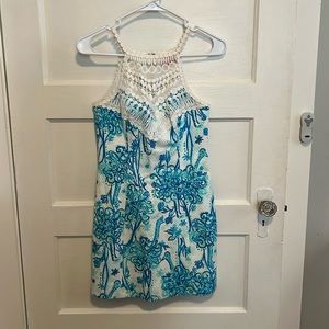 Lilly Pulitzer blue and white mini dress